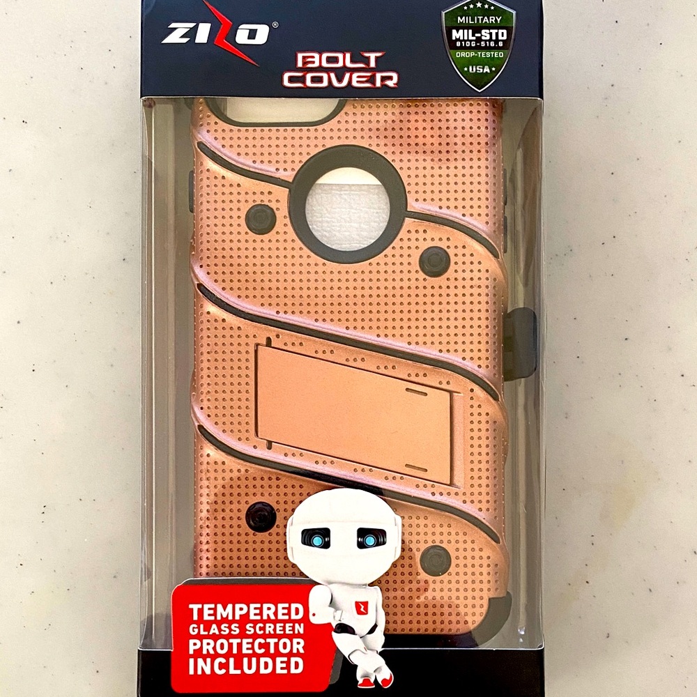 iPhone 7 Plus case and glass screen protector
